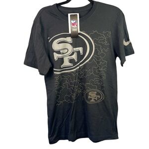 Nike Mens San Francisco 49ers Black Cotton T-shirt Size S NWT